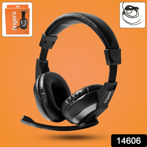Wired Headphone set with Adjustable Headband & Noise-Isolating Mic – Stereo Audio Headphones for Work, Calls & Entertainment